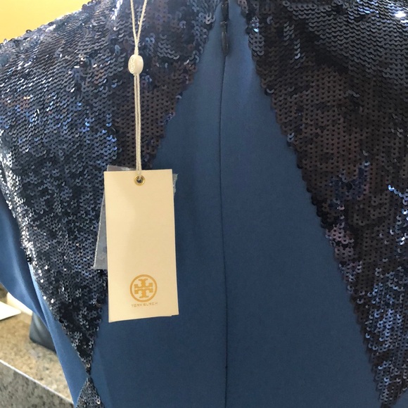 NWT Tory Burch Runway Sequin Pattern Mini Dress - Picture 13 of 15